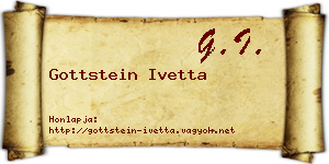 Gottstein Ivetta névjegykártya